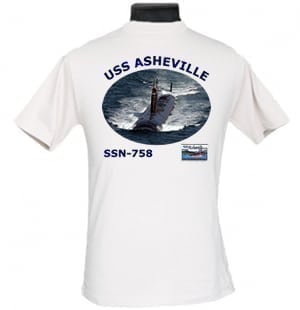 SSN 758 USS Asheville 2-Sided Photo T-Shirt