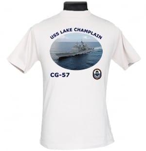 CG 57 USS Lake Champlain 2-Sided Photo T Shirt