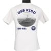 DD 661 USS Kidd 2-Sided Photo T-Shirt