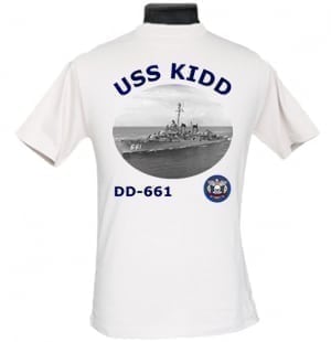 DD 661 USS Kidd 2-Sided Photo T-Shirt