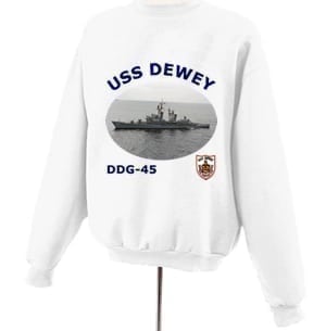 DDG 45 USS Dewey Photo Sweatshirt