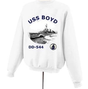 DD 544 USS Boyd Photo Sweatshirt