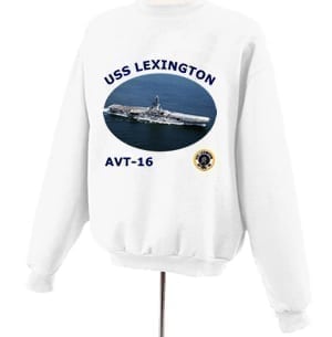 CV 16 USS Lexington Photo Sweatshirt