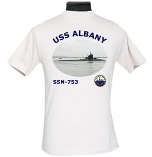 SSN 753 USS Albany 2-Sided Photo T-Shirt