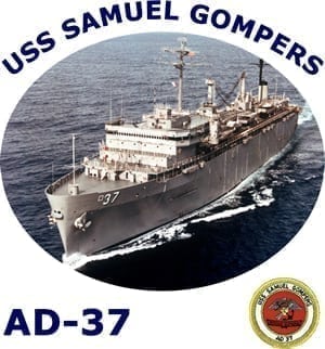 AD 37 USS Samuel Gompers 2-Sided Photo T-Shirt