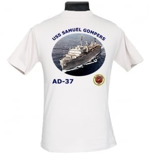 AD 37 USS Samuel Gompers 2-Sided Photo T-Shirt