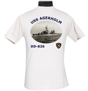 DD 826 USS Agerholm 2-Sided Photo T Shirt