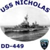 DD 449 USS Nicholas 2-Sided Photo T Shirt
