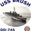 DD 745 USS Brush 2-Sided Photo T Shirt