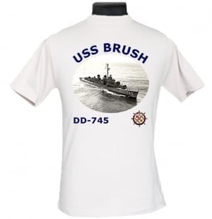 DD 745 USS Brush 2-Sided Photo T Shirt