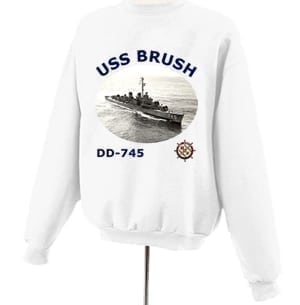 DD 745 USS Brush Photo Sweatshirt