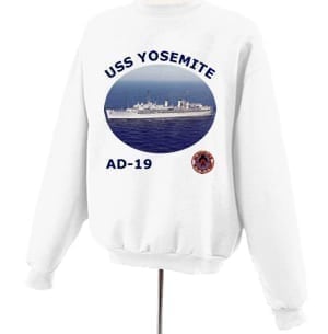 AD 19 USS Yosemite Photo Sweatshirt