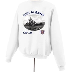 CG 10 USS Albany Photo Sweatshirt