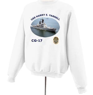 CG 17 USS Harry E Yarnell Photo Sweatshirt