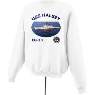 CG 23 USS Halsey Photo Sweatshirt