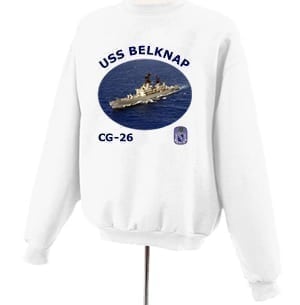 CG 26 USS Belknap Photo Sweatshirt