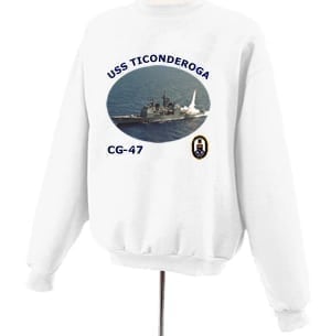 CG 47 USS Ticonderoga Photo Sweatshirt
