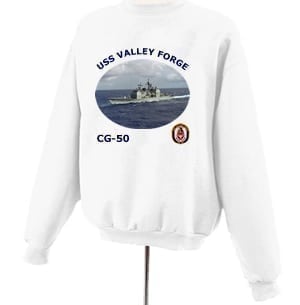 CG 50 USS Valley Forge Photo Sweatshirt