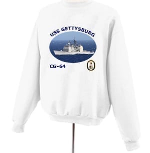CG 64 USS Gettysburg Photo Sweatshirt