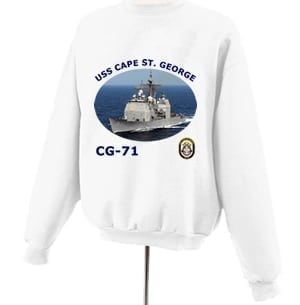 CG 71 USS Cape St George Photo Sweatshirt