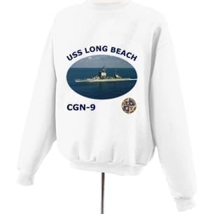 CGN 9 USS Long Beach Photo Sweatshirt