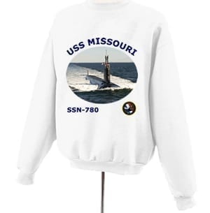 SSN 780 USS Missouri Photo Sweatshirt