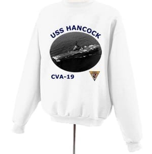 CV 19 USS Hancock Photo Sweatshirt