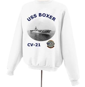 CV 21 USS Boxer Photo Sweatshirt