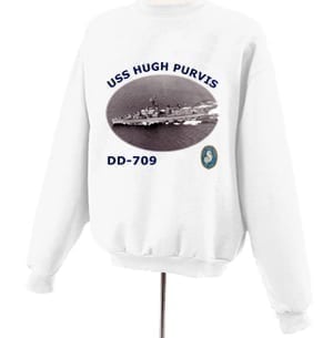 DD 709 USS Hugh Purvis Photo Sweatshirt