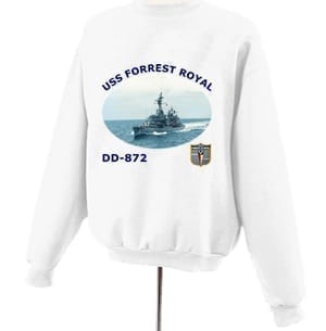 DD 872 USS Forrest Royal Photo Sweatshirt