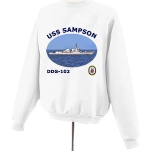 DDG 102 USS Sampson Photo Sweatshirt