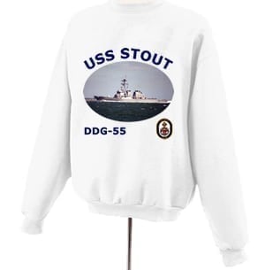 DDG 55 USS Stout Photo Sweatshirt