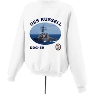 DDG 59 USS Russell Photo Sweatshirt