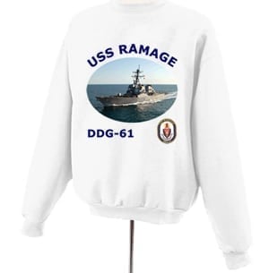 DDG 61 USS Ramage Photo Sweatshirt