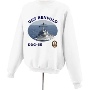 DDG 65 USS Benfold Photo Sweatshirt