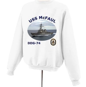 DDG 74 USS McFaul Photo Sweatshirt