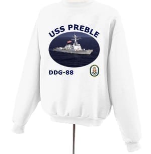 DDG 88 USS Preble Photo Sweatshirt