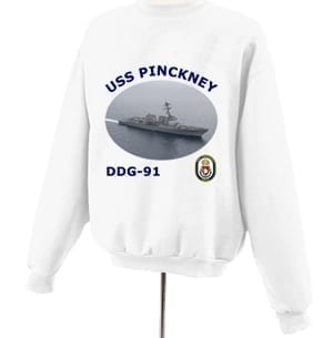 DDG 91 USS Pinckney Photo Sweatshirt