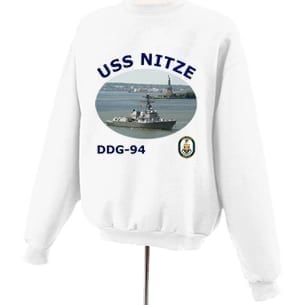DDG 94 USS Nitze Photo Sweatshirt