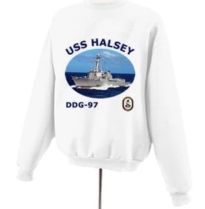 DDG 97 USS Halsey Photo Sweatshirt