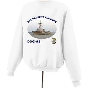 DDG 98 USS Forrest Sherman Photo Sweatshirt
