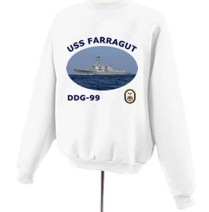 DDG 99 USS Farragut Photo Sweatshirt