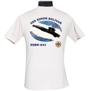 SSBN 641 USS Simon Bolivar 2-Sided Photo T Shirt