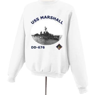DD 676 USS Marshall Photo Sweatshirt