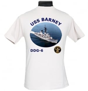 DDG 6 USS Barney 2-Sided Photo T Shirt