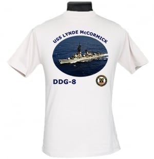 DDG 8 USS Lynde McCormick 2-Sided Photo T Shirt