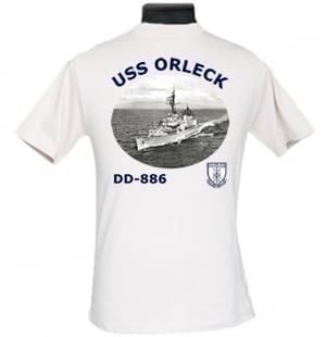 DD 886 USS Orleck 2-Sided Photo T Shirt
