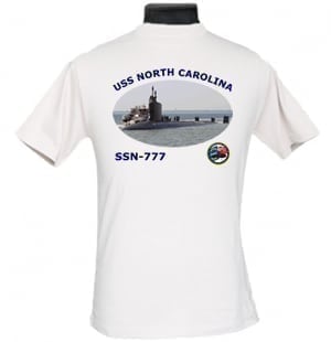 SSN 777 USS North Carolina 2-Sided Photo T Shirt