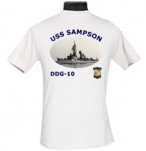DDG 10 USS Sampson 2-Sided Photo T Shirt