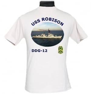 DDG 12 USS Robison 2-Sided Photo T Shirt